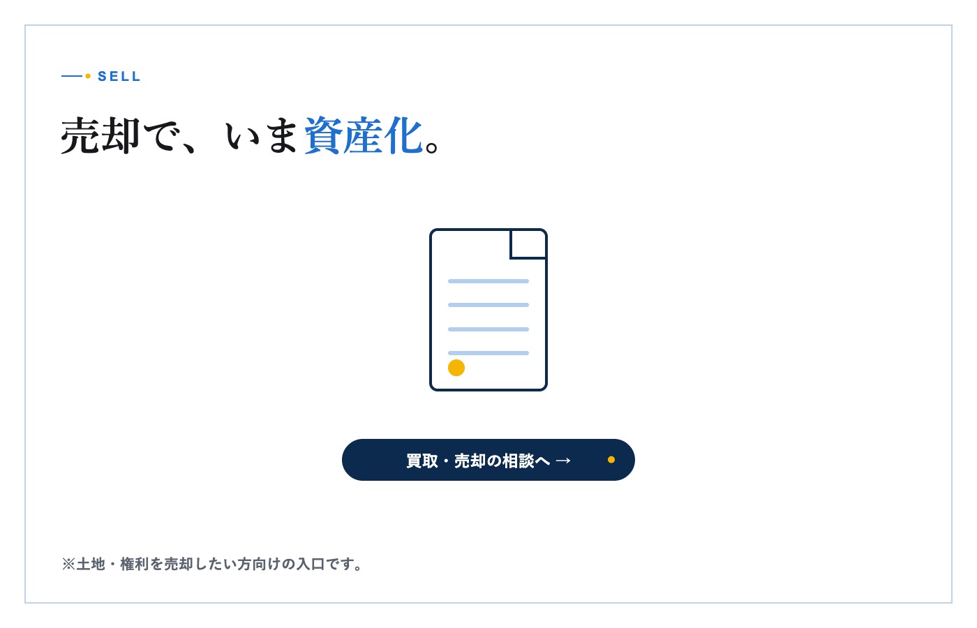 境界と接道が確認できる平坦な売却候補地の写真