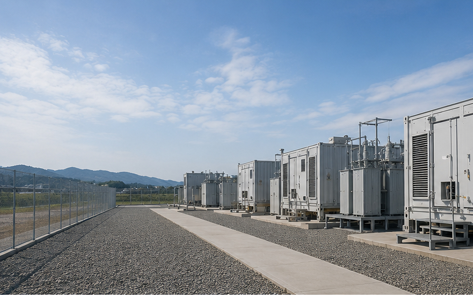 高圧系統用蓄電池ヤードと受変電設備