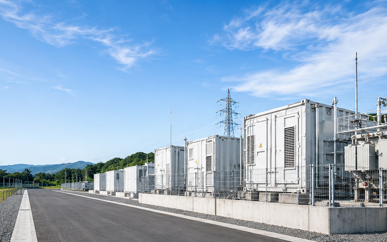 変電設備を備えた高圧系統用蓄電池ヤードのイメージ