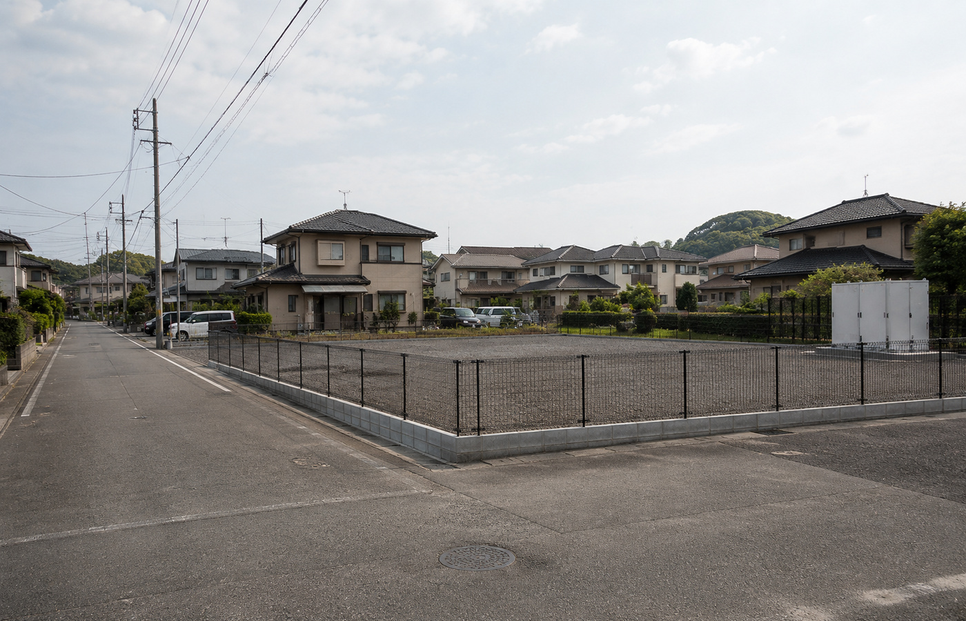 住宅、道路、送電設備に近い候補地の周辺環境イメージ