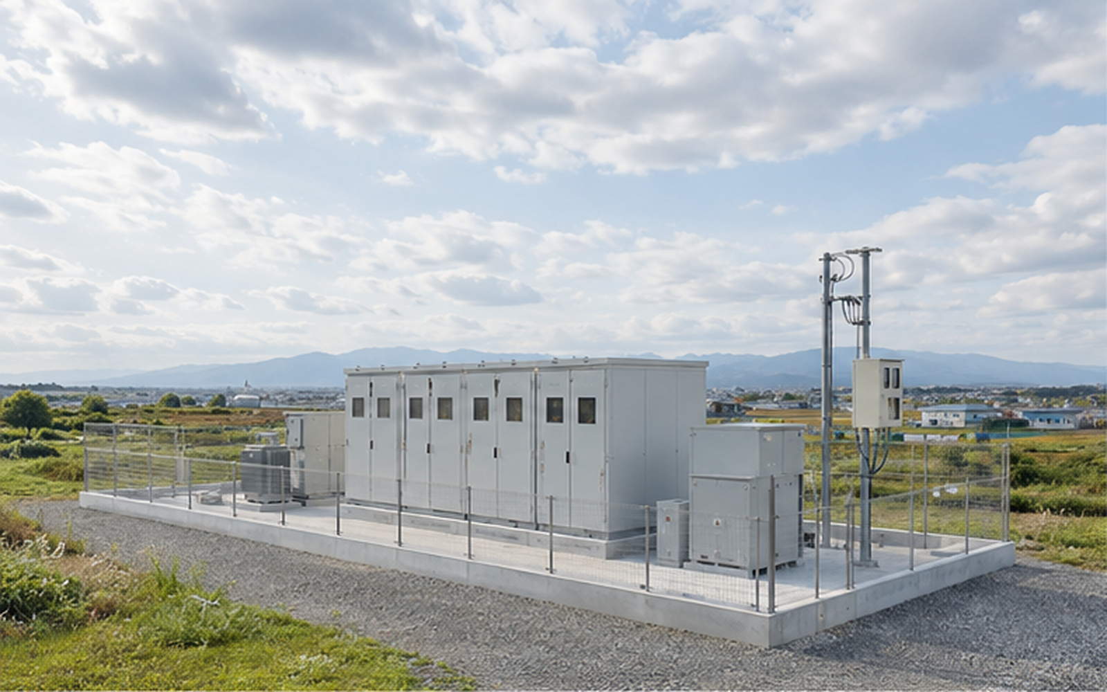 日本国内の敷地に設置された低圧系統用蓄電池設備